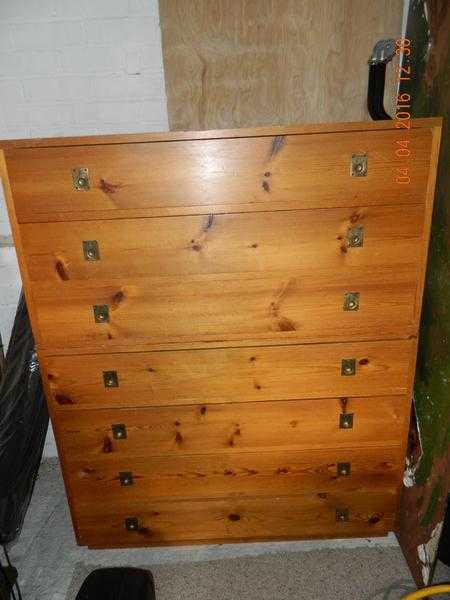 2 no CHEST OF DRAWERS (PINE)