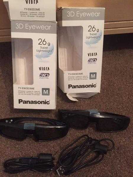 2 Panasonic 3D Glasses TY- EW3D3ME