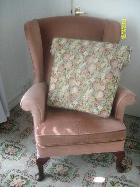 2 parker knoll high backwing fireside chairs