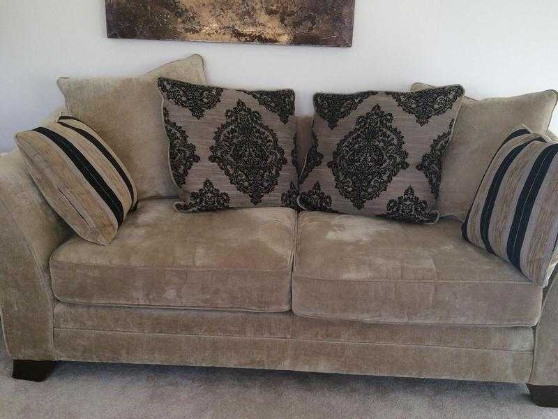 2 Pillowback Sofas With Matching Storage Footstool