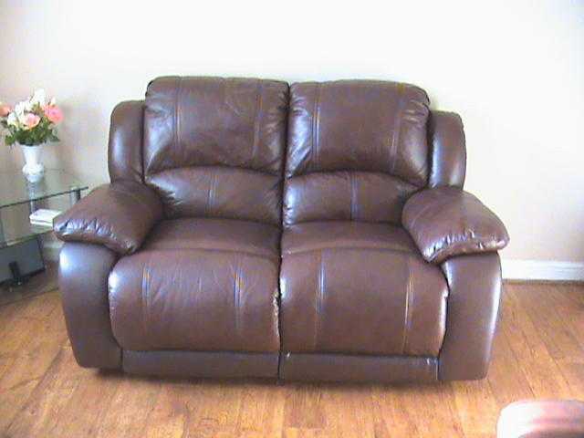 2 seat  leather recliner sofa