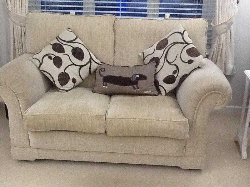 2 seater and 3 seater reversible cushion settee,s oatmeal