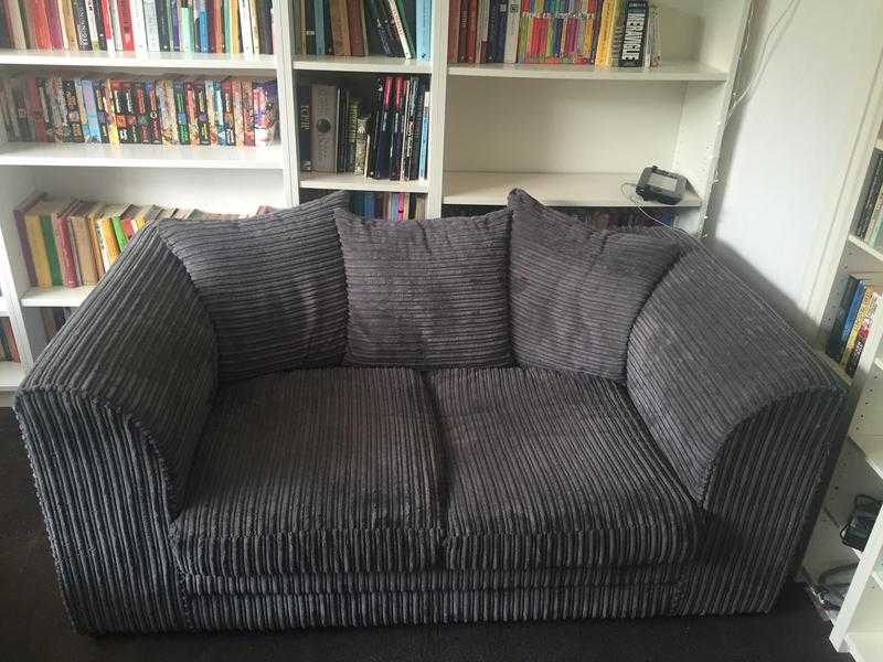 2 seater AND 3 seater sofa set Dylan Byron grey cord super comfy and soft