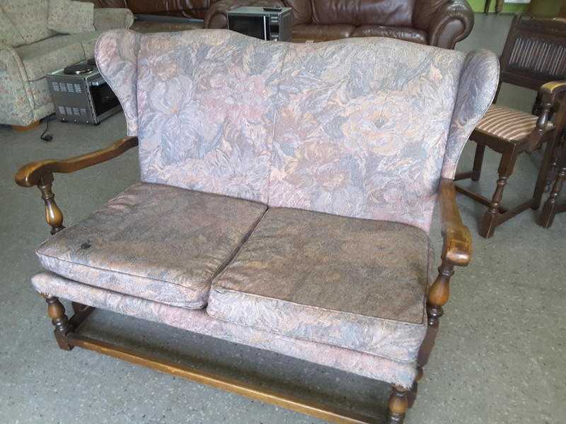 2 Seater Ercol Wingback Sofa For Reupholstery Project - Local Delivery Now ONLY 19