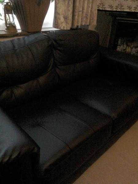 2 Seater Imitation leather finish sofa