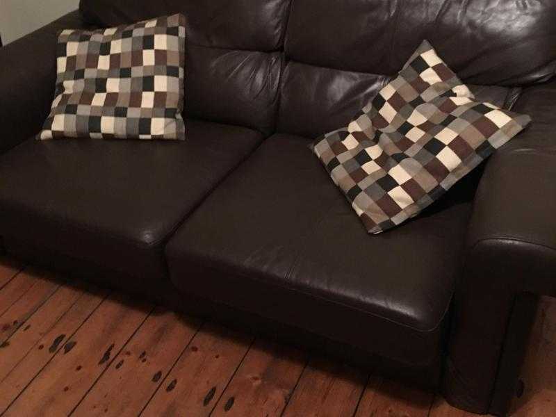 2 seater leather sofa - brown - Next brand