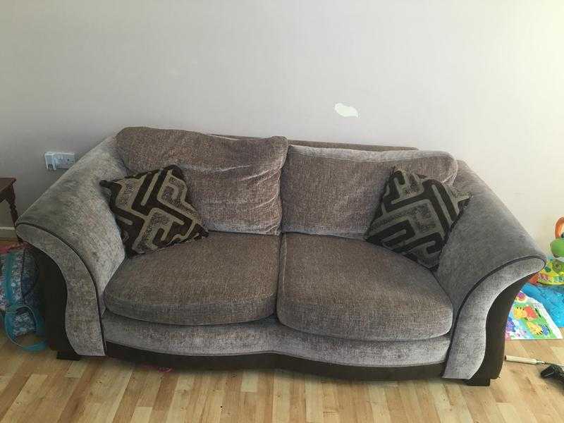 2 seater sofa bed and chair