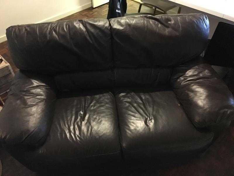 2 seater sofa Brown Faux Leather