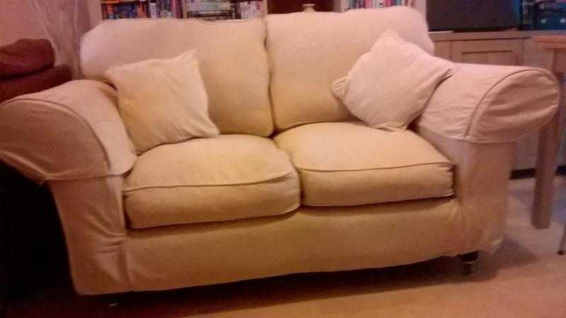 2 Seater Sofa - Cream covers and matching cusions - 60 Brighton Area