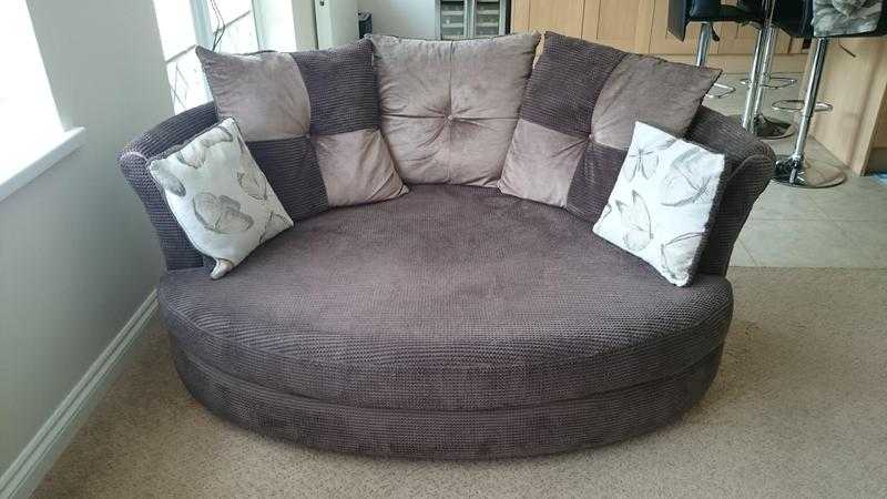 2 seater sofa, cuddler and foot stool.