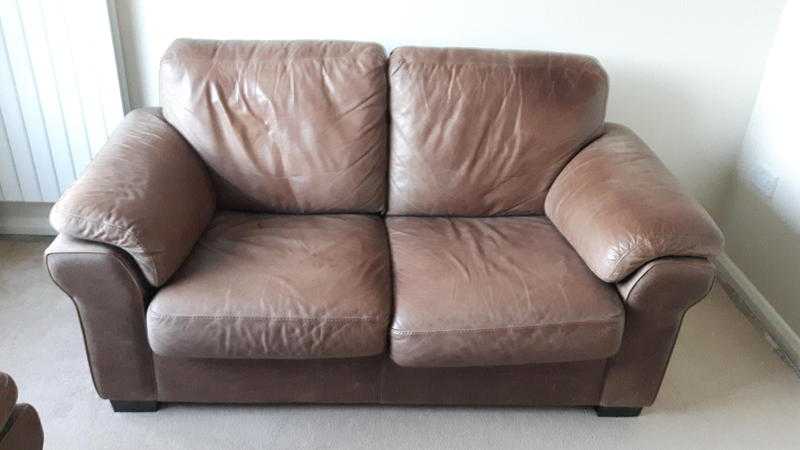 2 seater sofa, dark brown in good condition 10