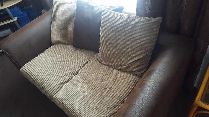 2 Sets of Nearly New Brown Soft Leather Sofa