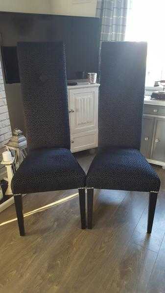 2 stunning bespoke feature chairs, dining chairs,feature chairs