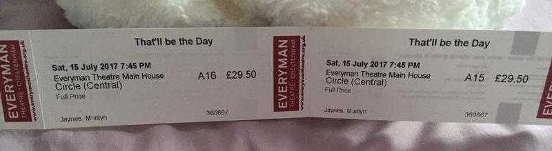 2 Tickets to see That039ll Be The Day Musical at The Everyman Theatre Cheltenham on July 15th 2017