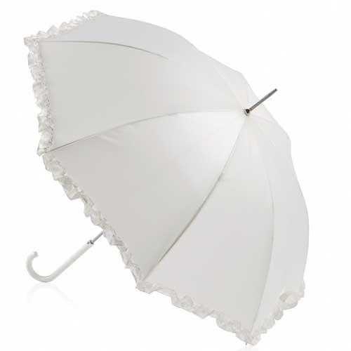 2 Totes Pearlised Wedding Walkers  Ivory with decorative Frill on Canopy.