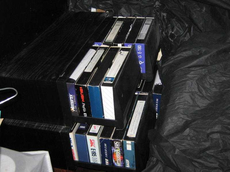 2 VIDEO DRAWER UNITS WITH ASSORTED TAPES