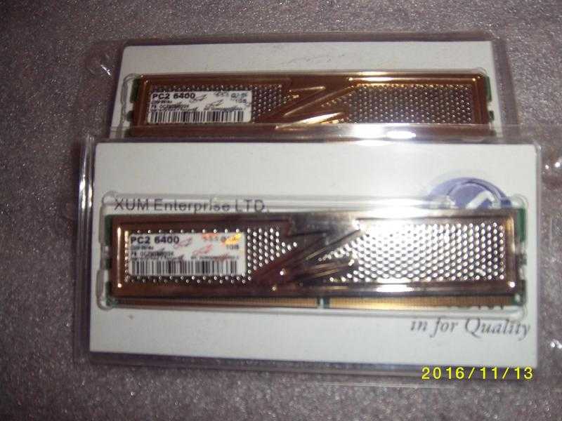 2 x 1GB Of Ram Memory PC2  6400 Gold Series