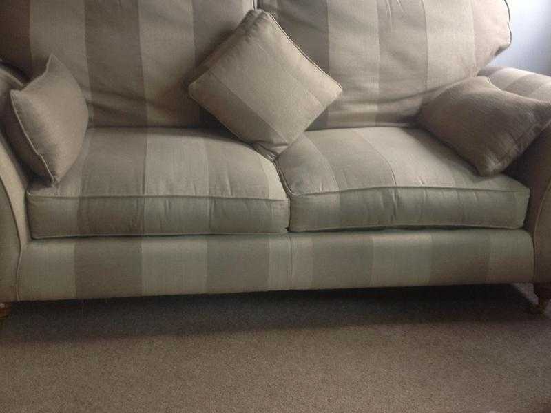 2 x 3 seater Kensington sofas in contrast designs