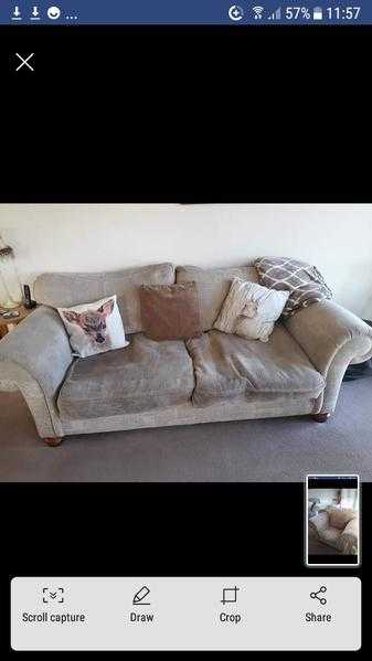 2 x 4 seater sofa and 1 chair
