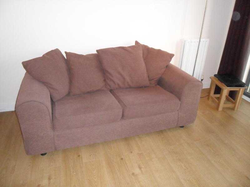 2 X BROWN SOFAS FOR SALE - 2 SEATER amp 3 SEATER