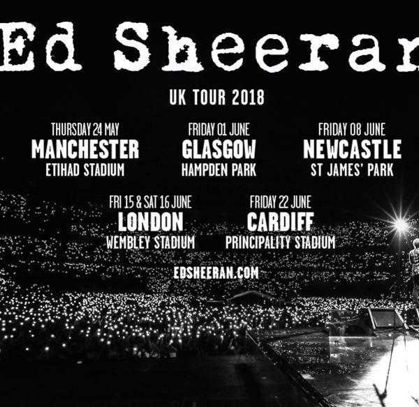 2 x ed sheeran standing tickets for 15th June 2018 in london