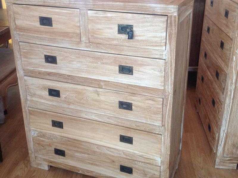 2 x large solid teak chests