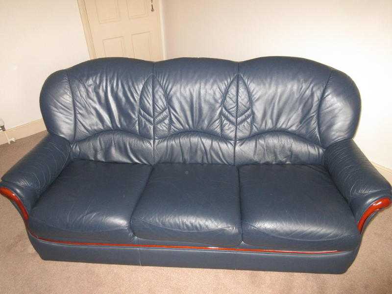 2 X  LEATHER SOFAS AND RECLINER CHAIR