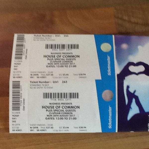 2 X Madness House of Common Tickets