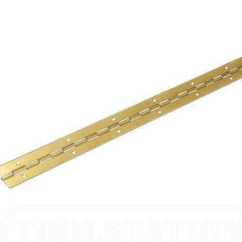 2 x PIANO HINGES BRASS PLATED ( approx.  600 mm )