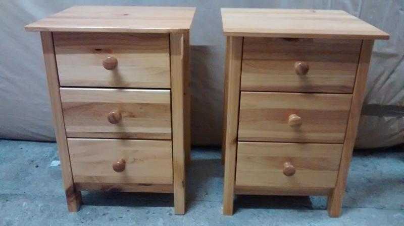 2 x Pine Bedside Cabinets