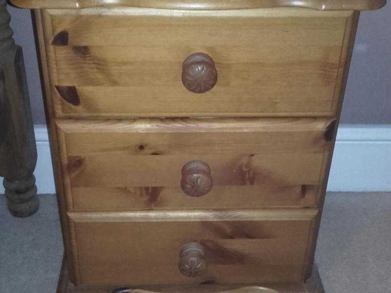 2 x Pine bedside cabinets