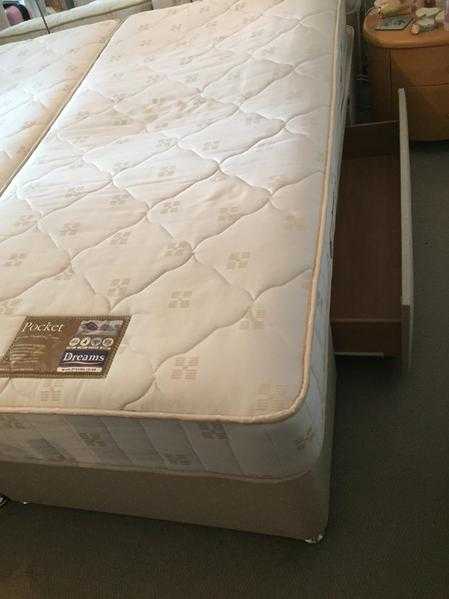 2 x Single Divan Beds with drawer