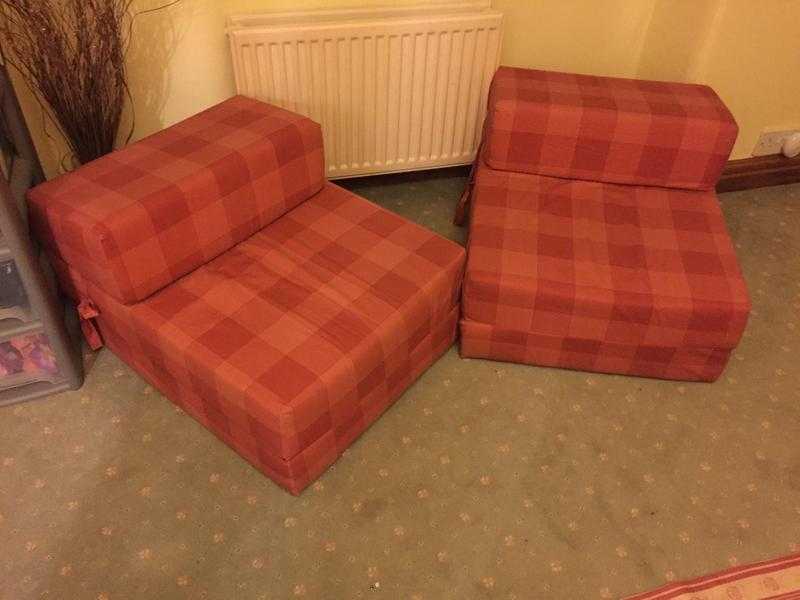 2 x single sofa beds