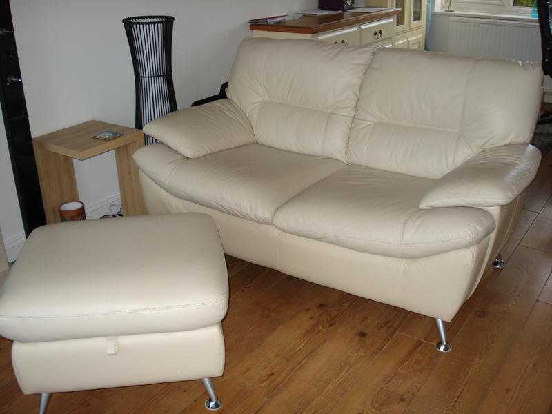 2 x Two-Seater Sofas and Storage Footstool