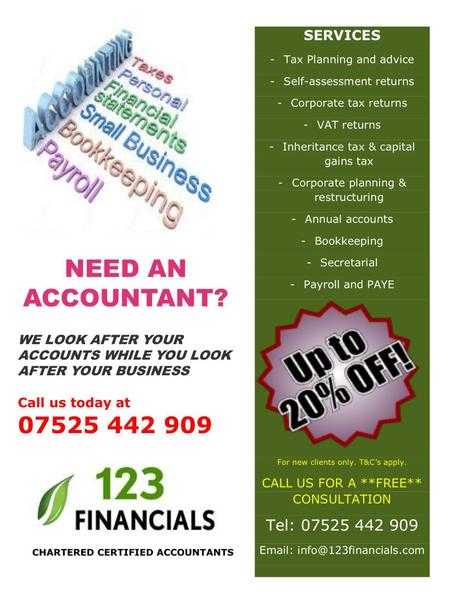 20 DISCOUNT ACCOUNTANCY, TAX, ADVISORY SERVICES