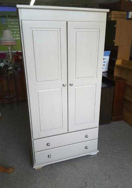 20 OFF ALL ITEMS SALE - Pine Wardrobe Painted In A French Grey - Local Delivery 19