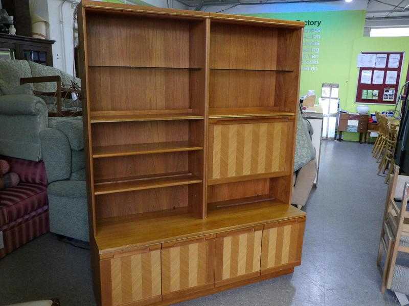 20 OFF ALL ITEMS SALE - Retro Display Unit With Drinks Bureau, Shelves amp Cupboards