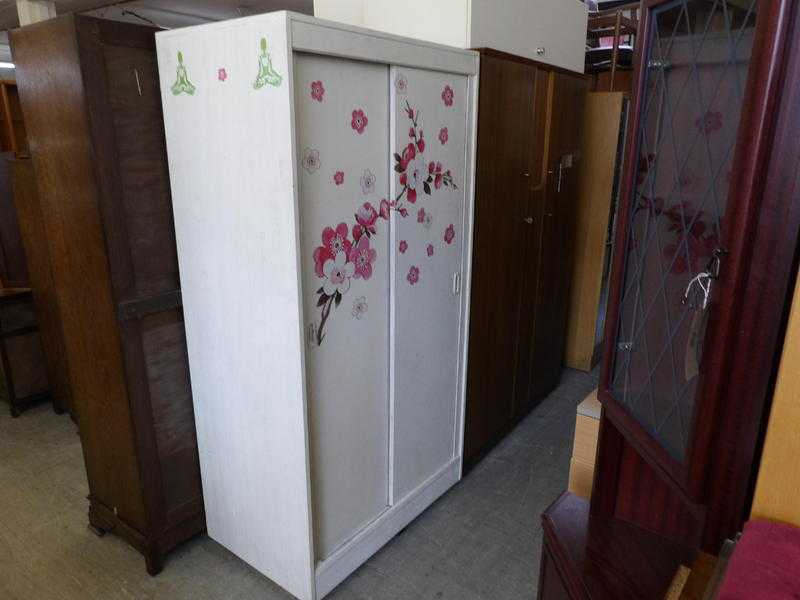 20 OFF ALL ITEMS SALE - White Wardrobe With Hanging Rail amp Shelves - Local Delivery Now ONLY 19