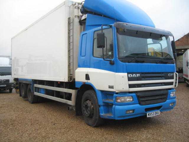 2003 DAF CF75.310,  6 x 2, 10 Wheel Fridge Van, Rear Doors,  Tail Lift, Sleeper Cab