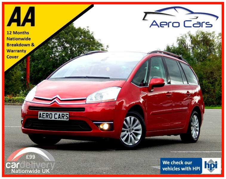 2008 CITROEN C4 GRAND PICASSO EXCLUSIVE 2.0 HDI AUTO AA WARRANTY DVD 60K  FULL HISTORY  7 SEAT MPV  TOWBAR  12 MONTHS MOT