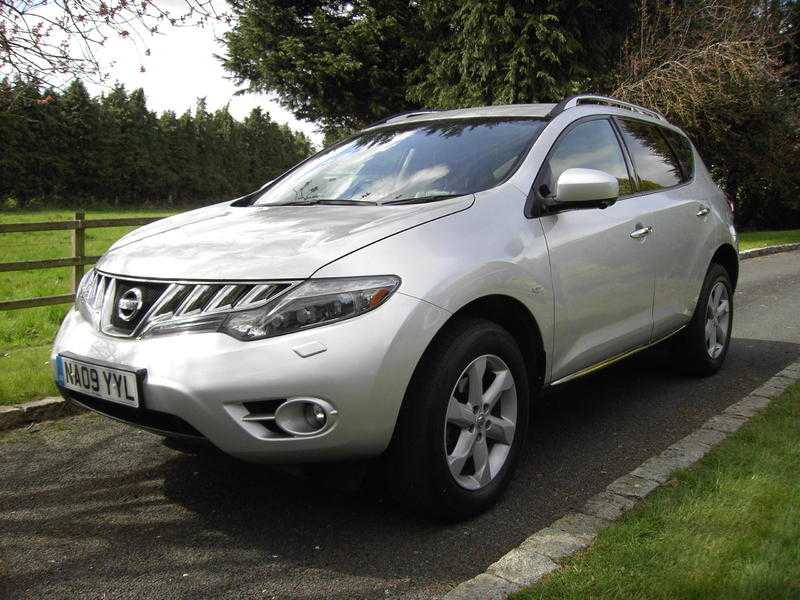 2009 NISSAN MURANO 3.5 AUTO 4WD SAT NAV BLUETOOTH FSH SILVER BLACK LEATHER