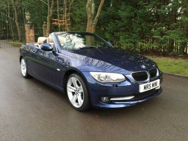 2010 BMW 3 Series 2.0 320i SE 2door Convertible in Deep Sea Blue with Oyster Leather Sports Seats