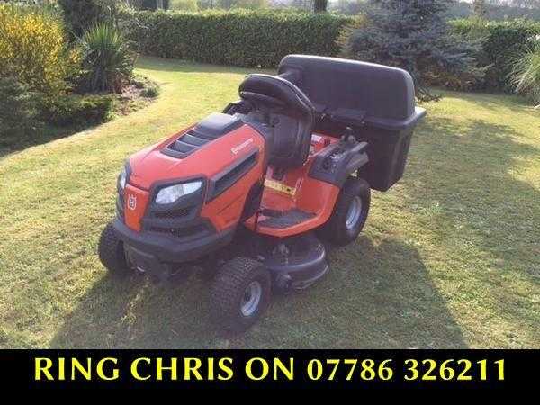 2014 HUSQVARNA YTH184T TWIN CYLINDER ENGINE SIT ON LAWN MOWER