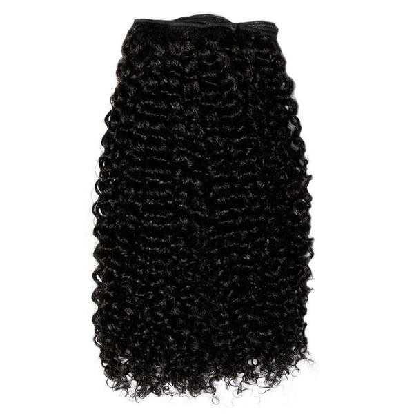 20quot Deep Curl Natural Afro Hair Weft Extensions - Off Black