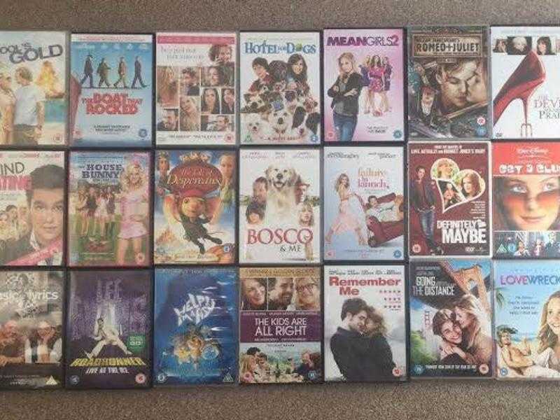 21 x DVD039s, Rom-Coms, Teenage, Chick Flicks, Childrens, Comedy, Cartoon, Fantasy, Girls, JOB LOT