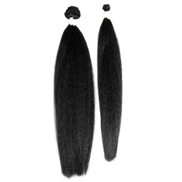 21quot19quot Kinky Straight Afro Hair Weft Extensions - Off Black