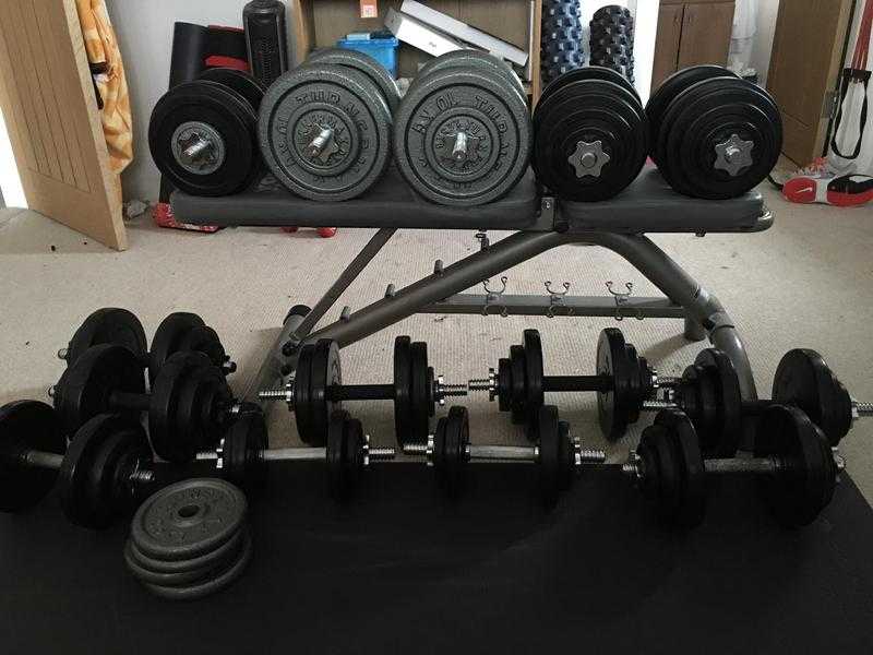 220KG Dumbbells, 7 sets from 6.5KG to 30KG. Highest Quality Brands