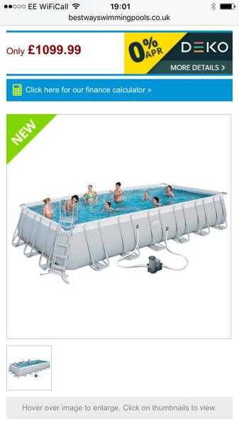 24ft x12ft x52in bestway rectangular pool