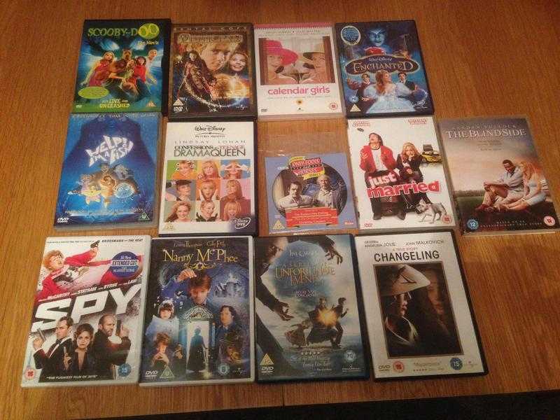 25 dvds - comedy, childrens, action, horror