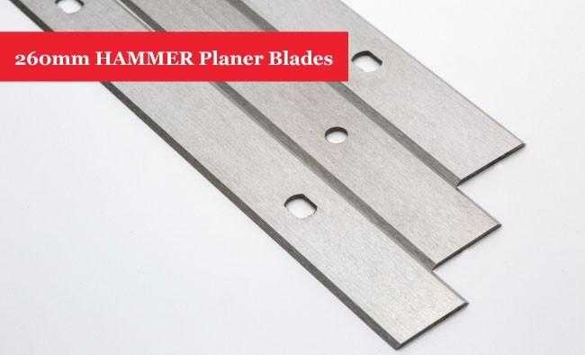 260mm HAMMER Planer Blades Knives - Set of 3